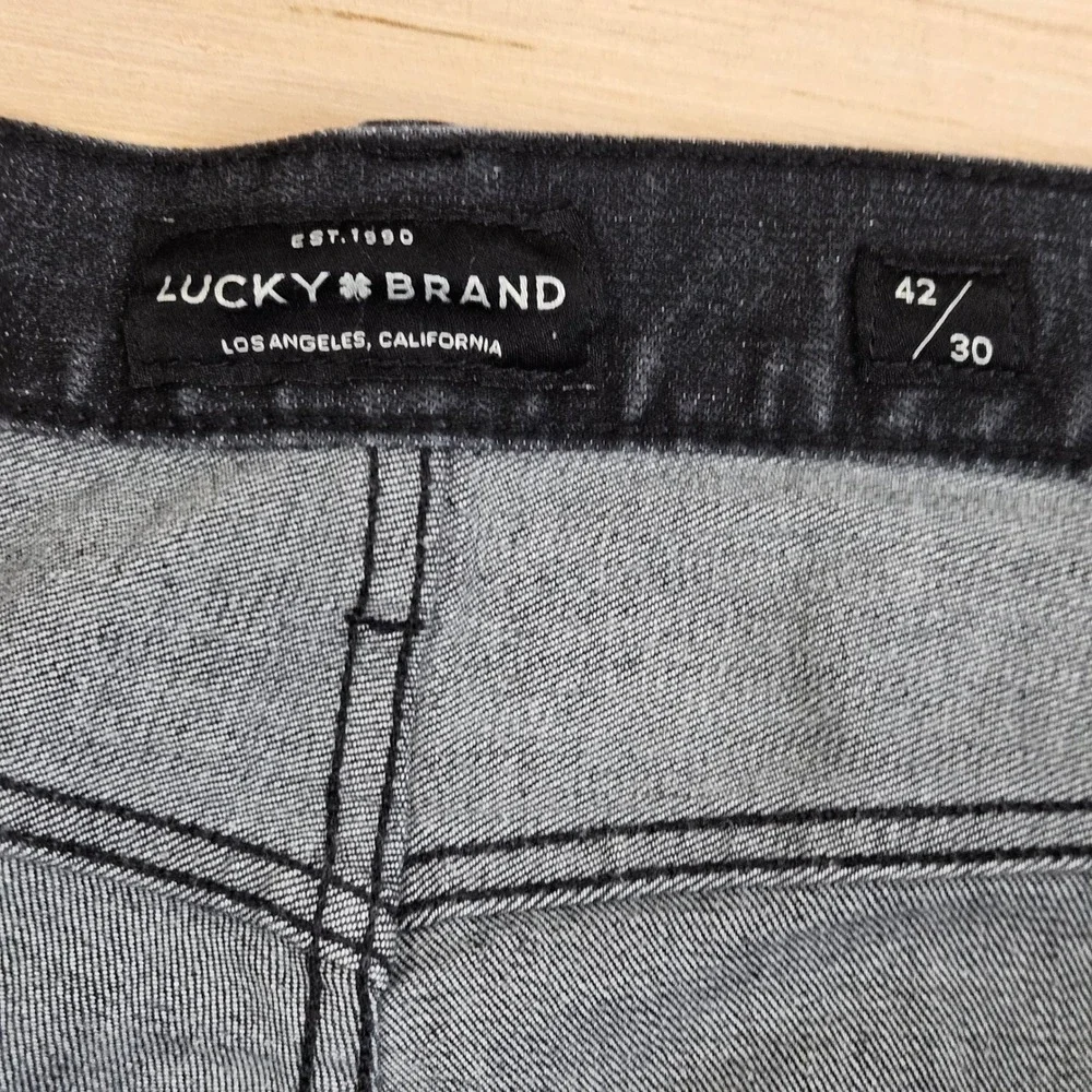 Lucky Brand Jeans Mens 42x30 Black 410 Athletic Slim Denim Pants Casual Comfort